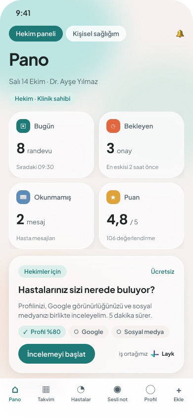 Doctor dashboard