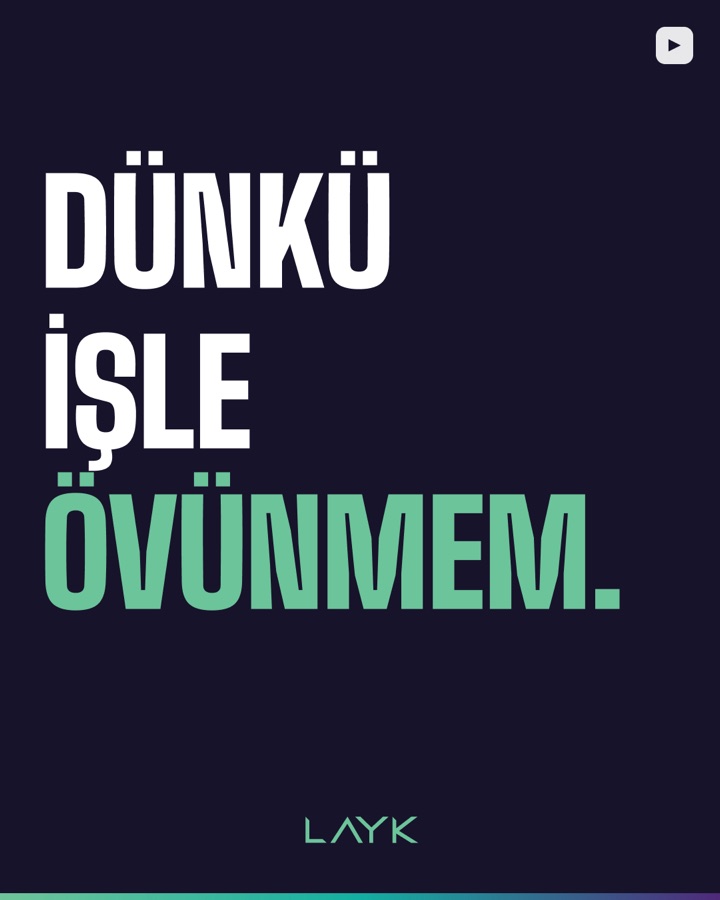 Reels kapağı: Dünkü işle övünmem