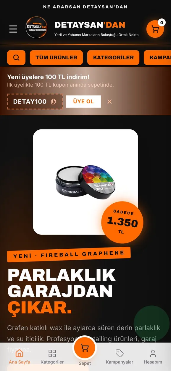 Detaysan’dan mağazası telefonda