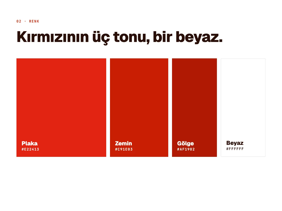 Renkler: plaka, zemin, gölge, beyaz