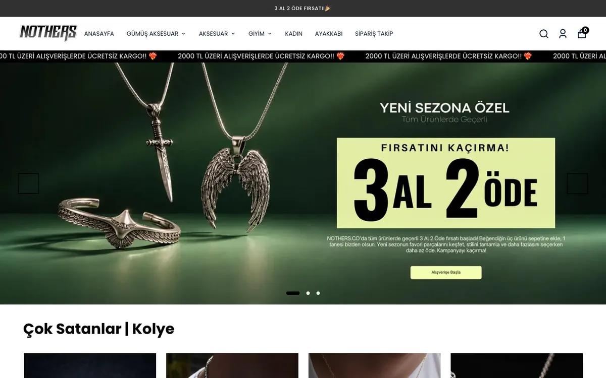 nothers.com.tr ana sayfası