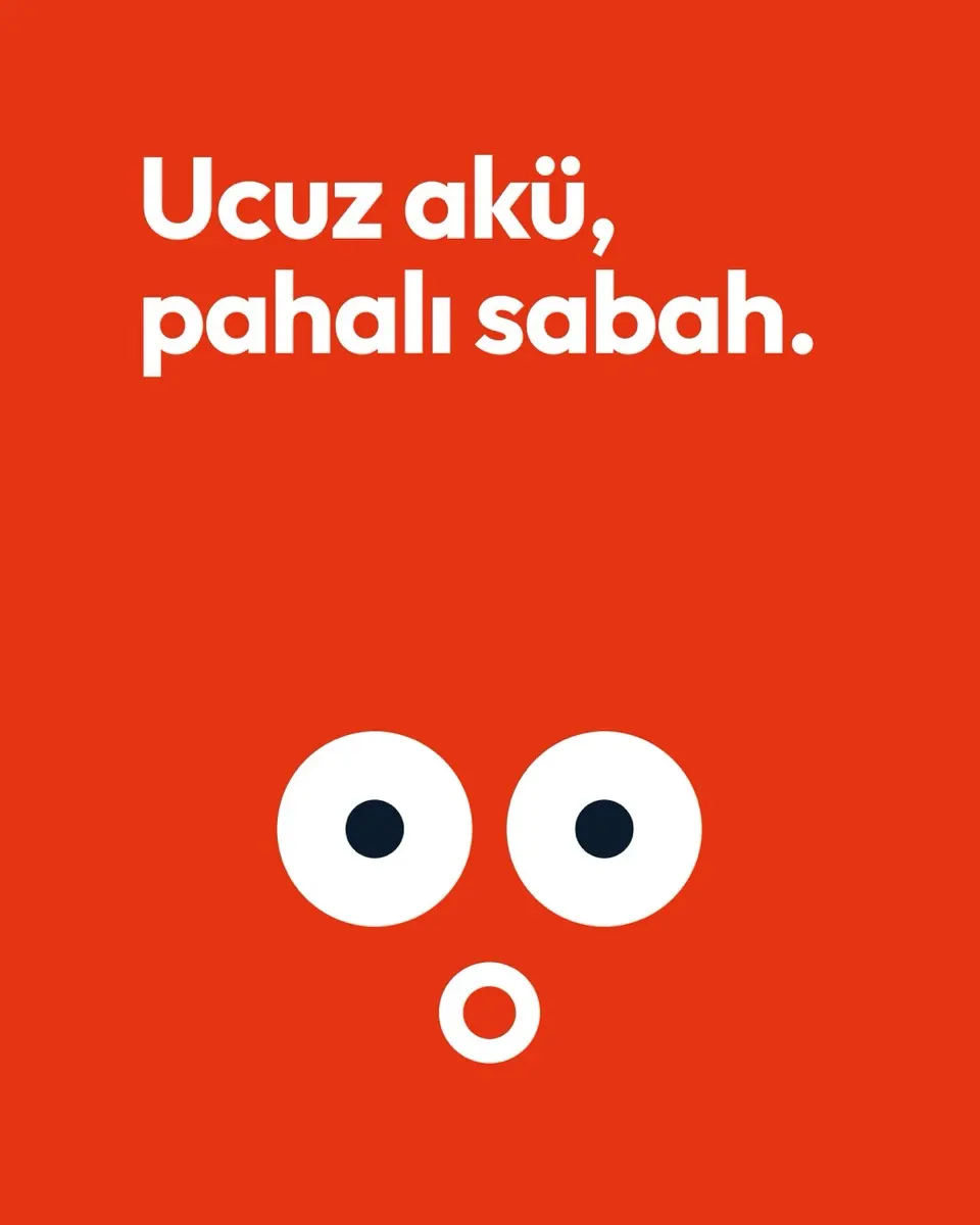 Ucuz akü, pahalı sabah: göz maskotlu post
